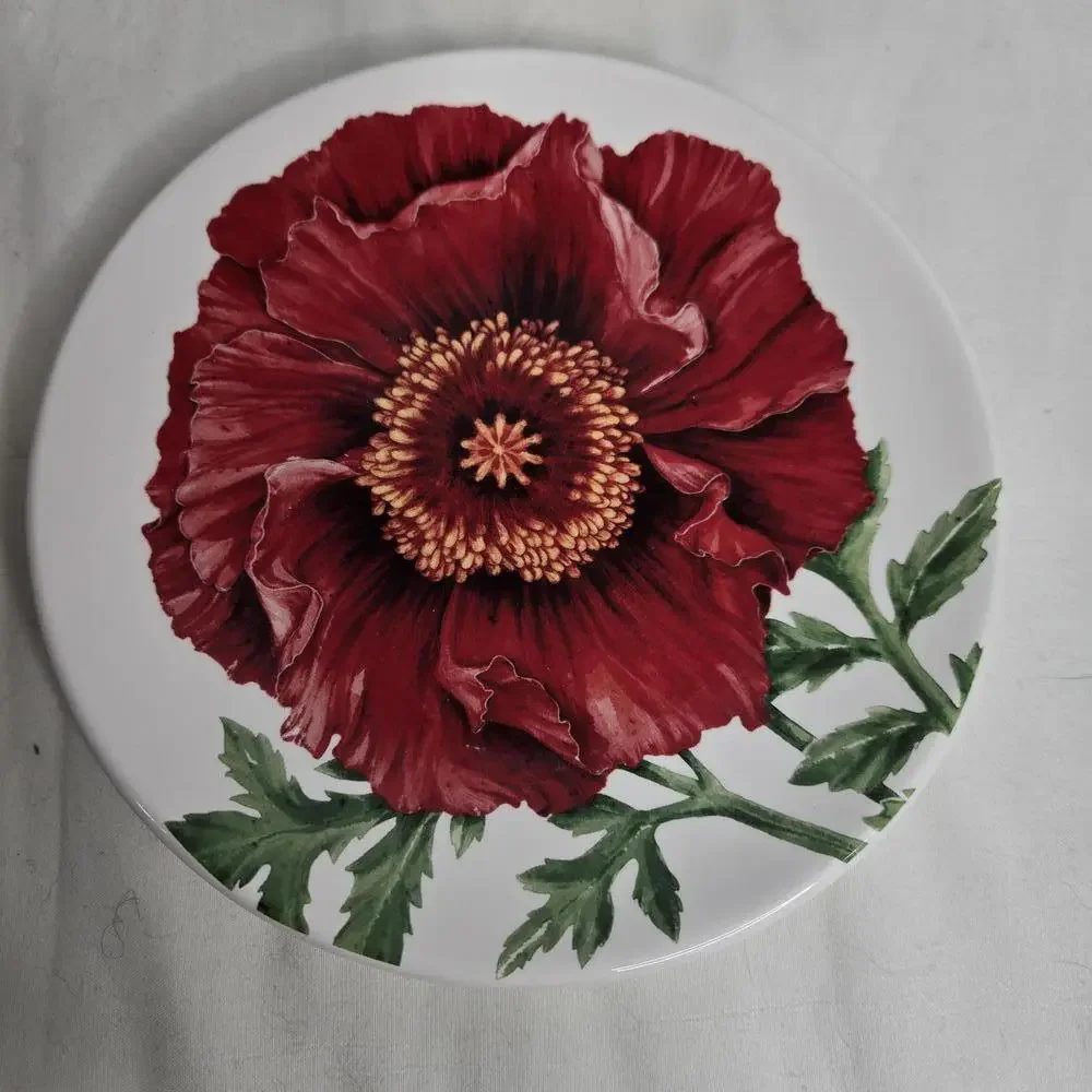 Pier 1 Imports Appetizer Plates Floral Design Ironstone Set of 4 in Box - Picture 5 of 9